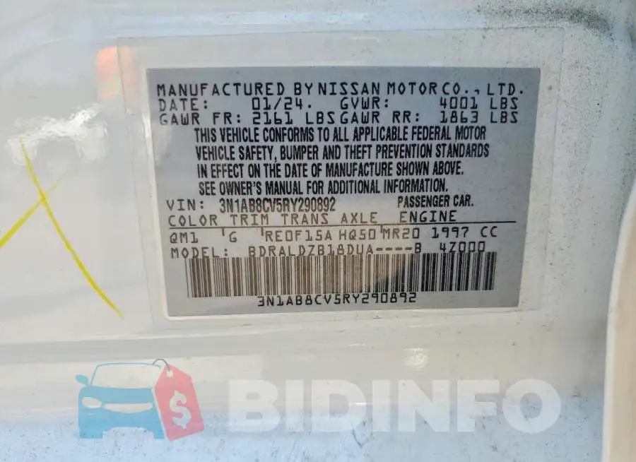 3N1AB8CV5RY290892 Photo# 12