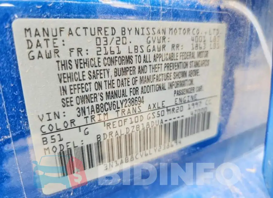 3N1AB8CV6LY238694 Photo# 12