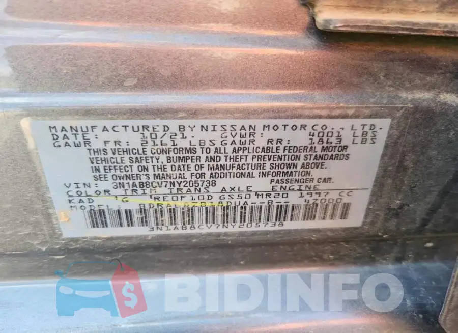 3N1AB8CV7NY205738 Photo# 13