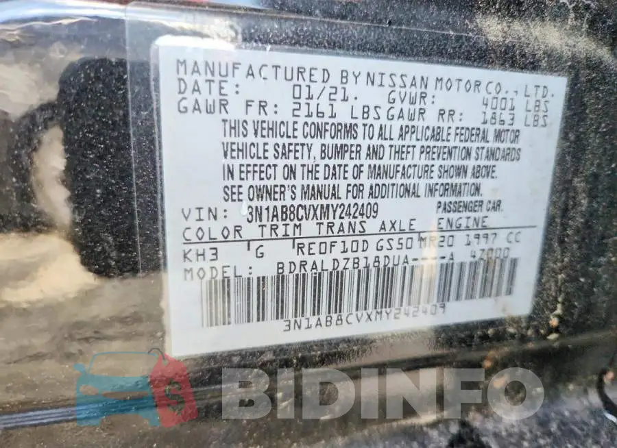 3N1AB8CVXMY242409 Photo# 12