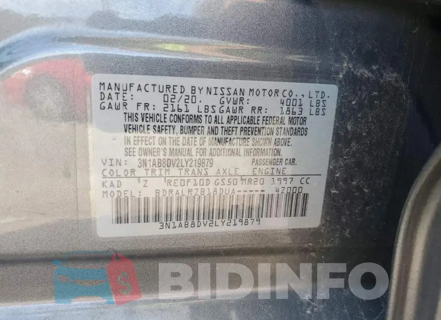 3N1AB8DV2LY219879 Photo# 12