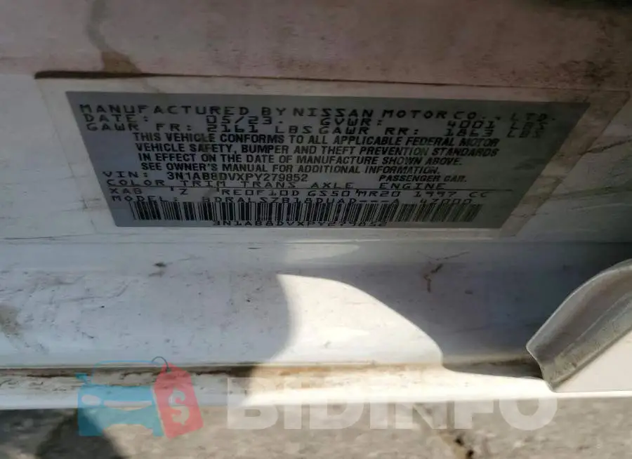 3N1AB8DVXPY279852 Photo# 12