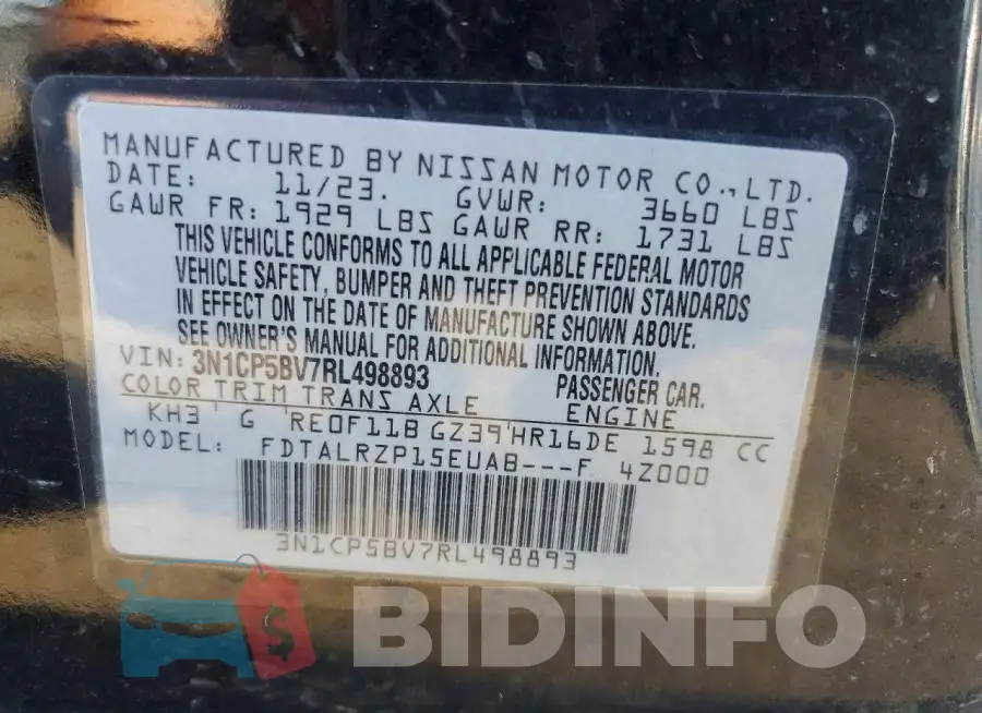 3N1CP5BV7RL498893 Photo# 13
