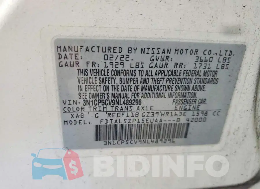 3N1CP5CV9NL489296 Photo# 13