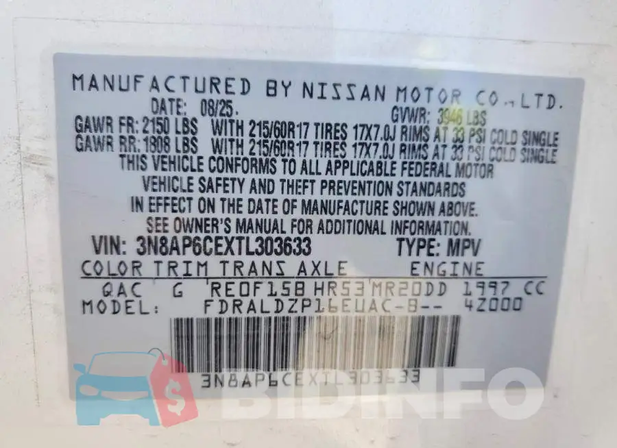3N8AP6CEXTL303633 Photo# 14