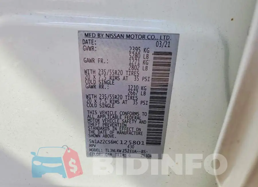 5N1AZ2CS6MC125801 Photo# 13