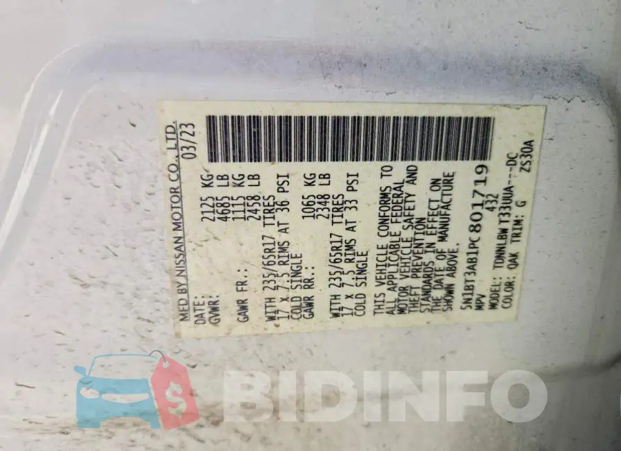 5N1BT3AB1PC801719 Photo# 12