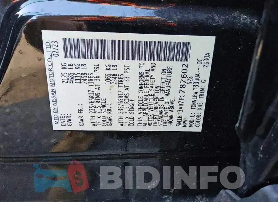 5N1BT3AB7PC787602 Photo# 13
