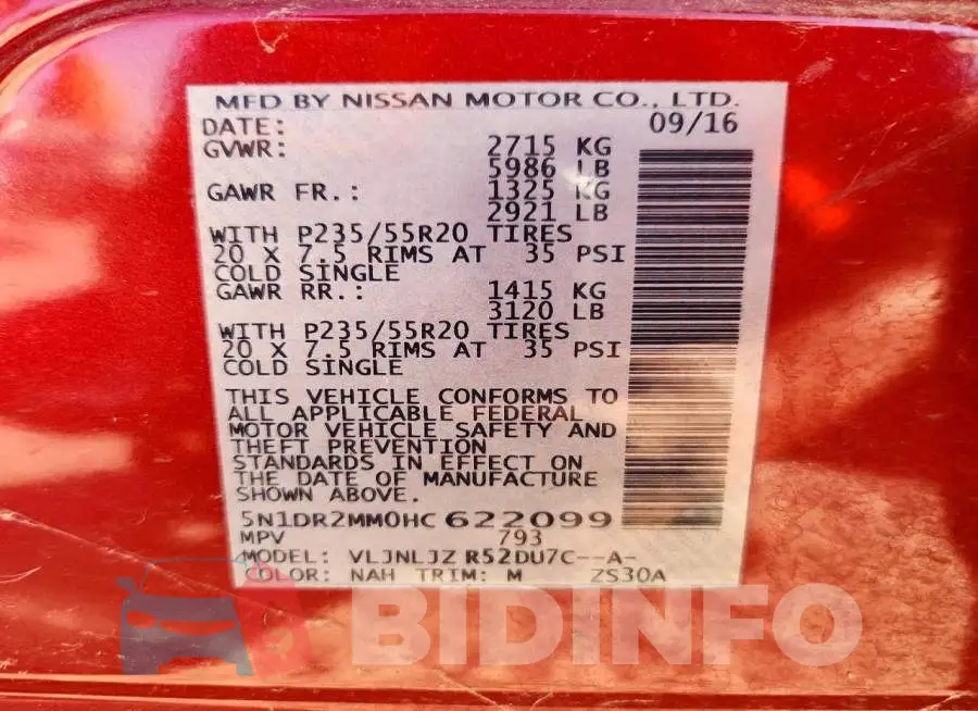 5N1DR2MM0HC622099 Photo# 13