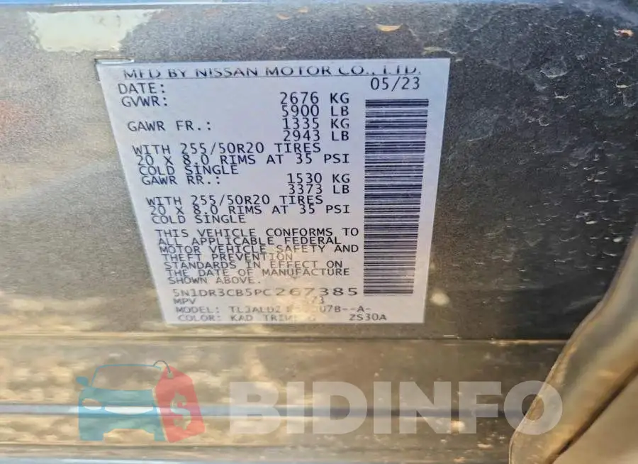 5N1DR3CB5PC267385 Photo# 14
