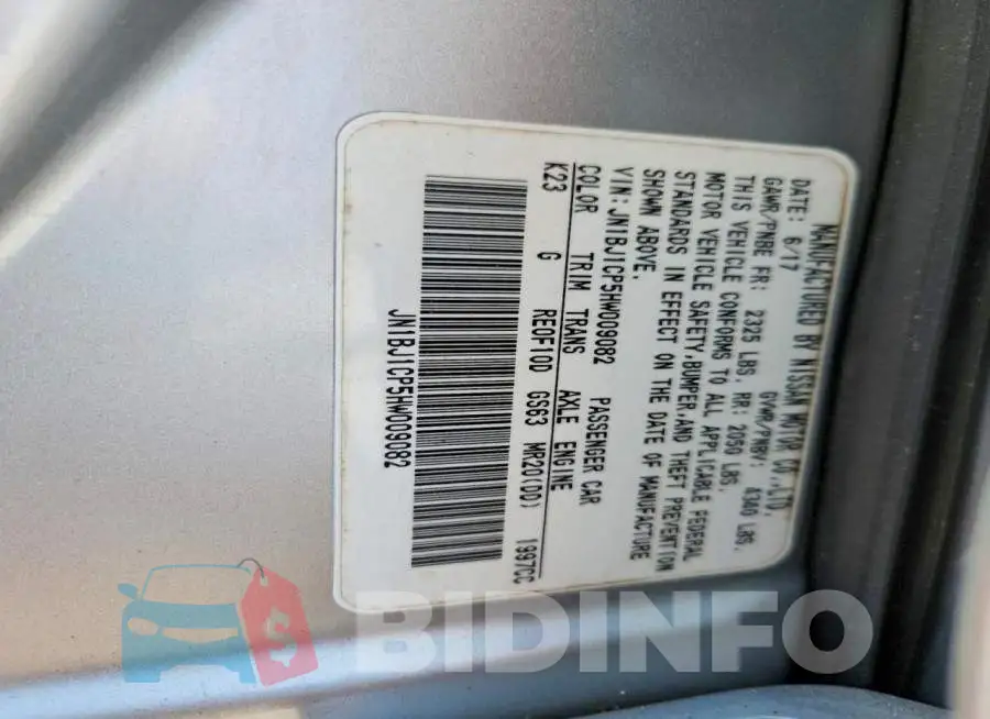 JN1BJ1CP5HW009082 Photo# 13