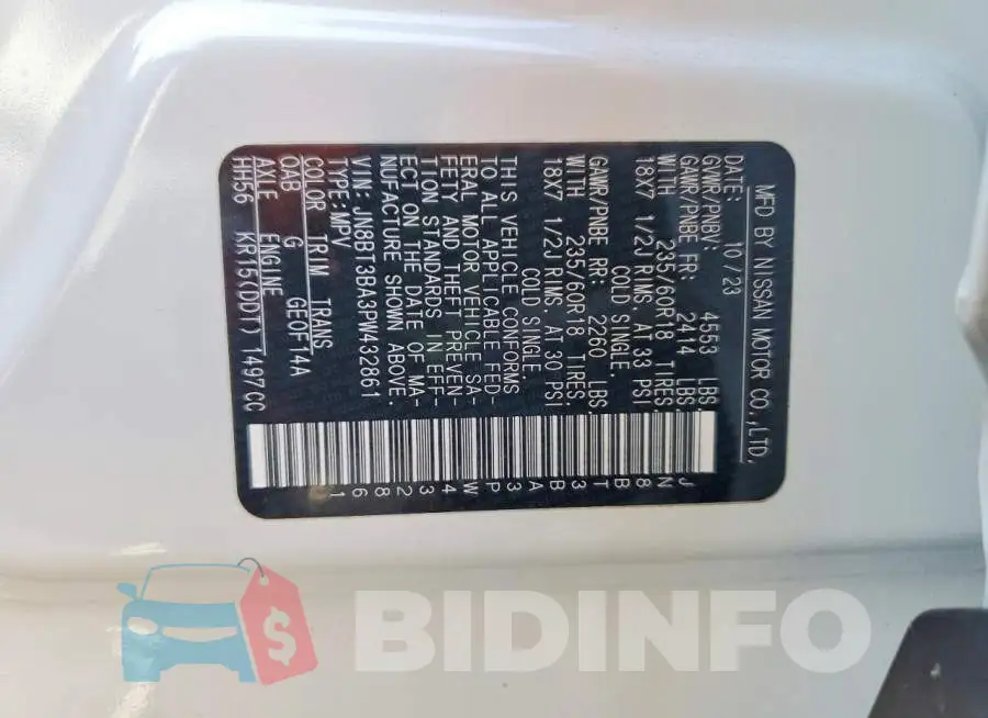 JN8BT3BA3PW432861 Photo# 12