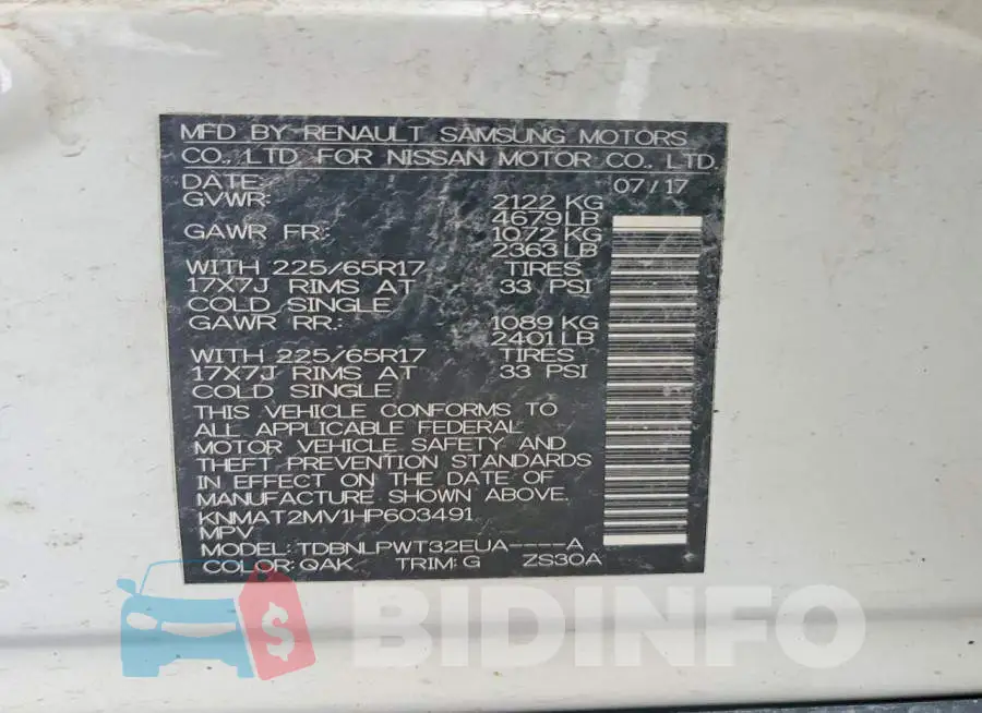 KNMAT2MV1HP603491 Photo# 13