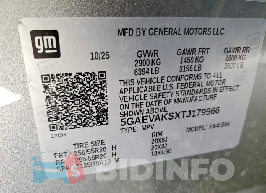 5GAEVAKSXTJ179966 Photo# 13