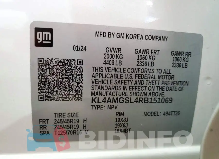 KL4AMGSL4RB151069 Photo# 13