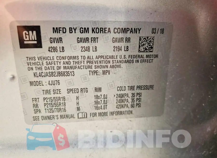 KL4CJASB2JB683513 Photo# 12