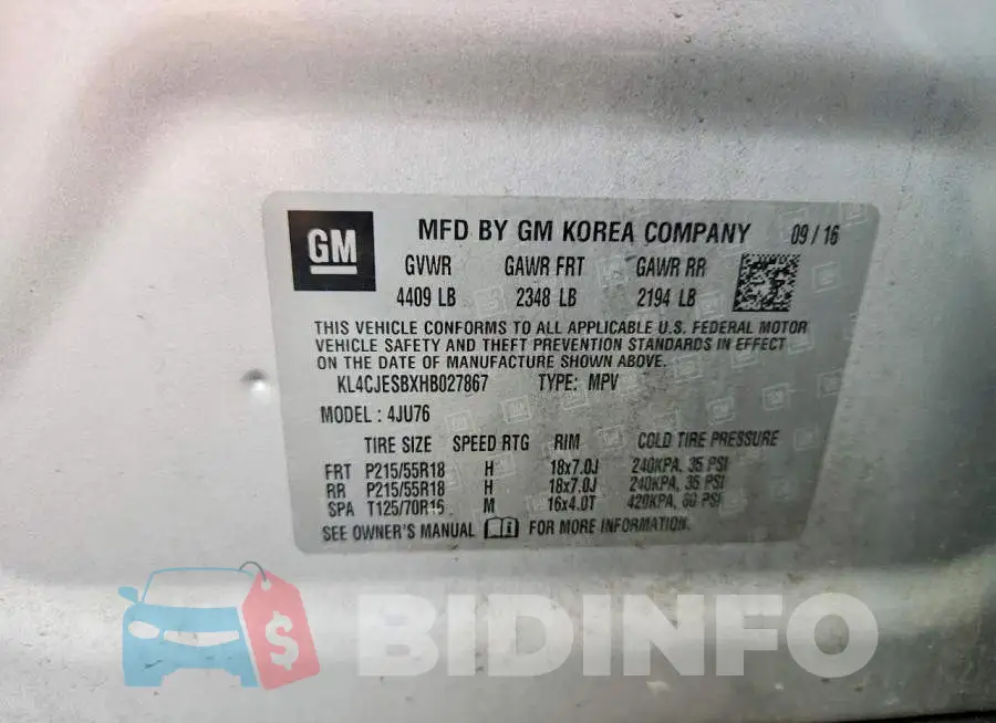 KL4CJESBXHB027867 Photo# 13