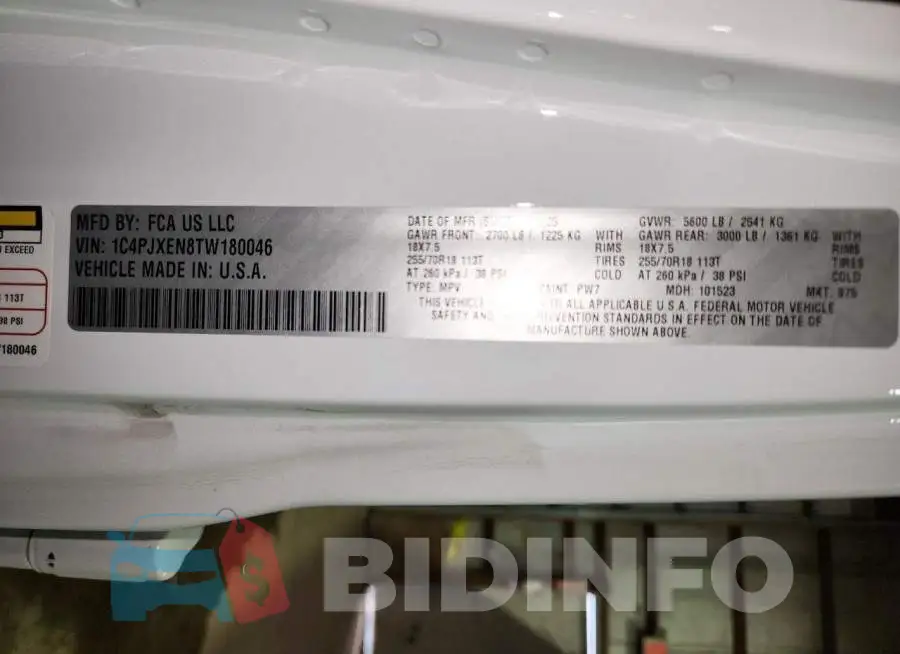 1C4PJXEN8TW180046 Photo# 13