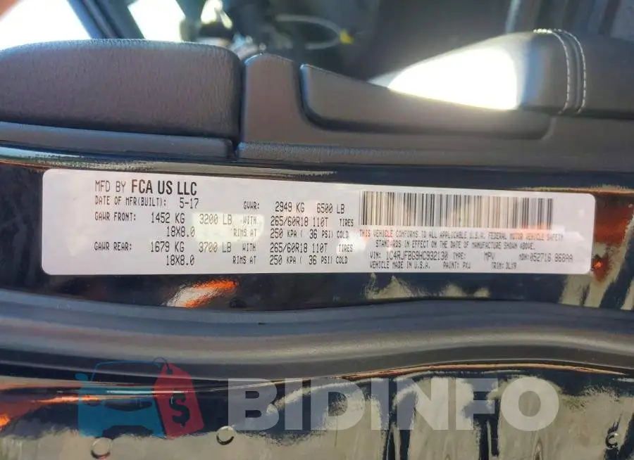 1C4RJFBG9HC932130 Photo# 13