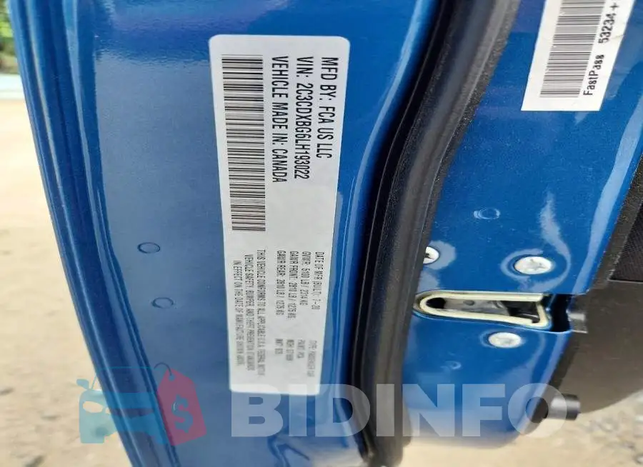 2C3CDXBG6LH193022 Photo# 12
