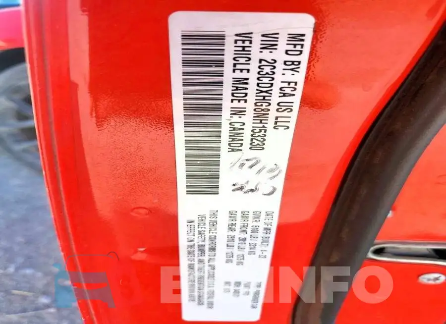 2C3CDXHG8NH153230 Photo# 13