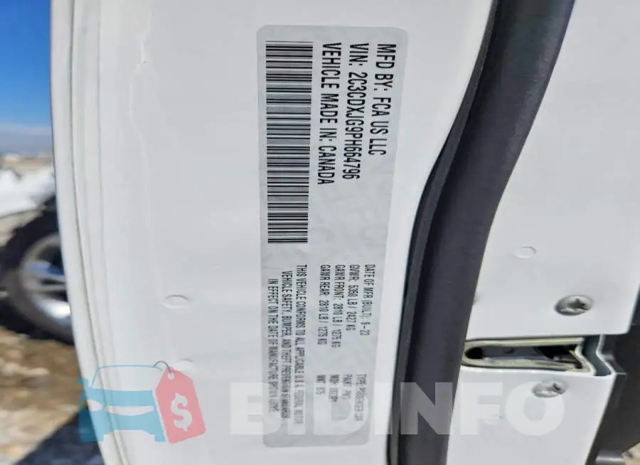 2C3CDXJG9PH664796 Photo# 12