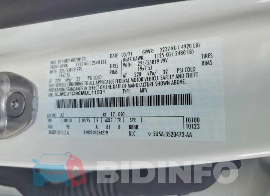 5LMCJ1D96MUL11531 Photo# 14