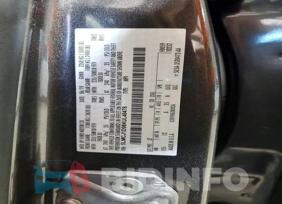 5LMCJ1D98KUL48478 Photo# 13