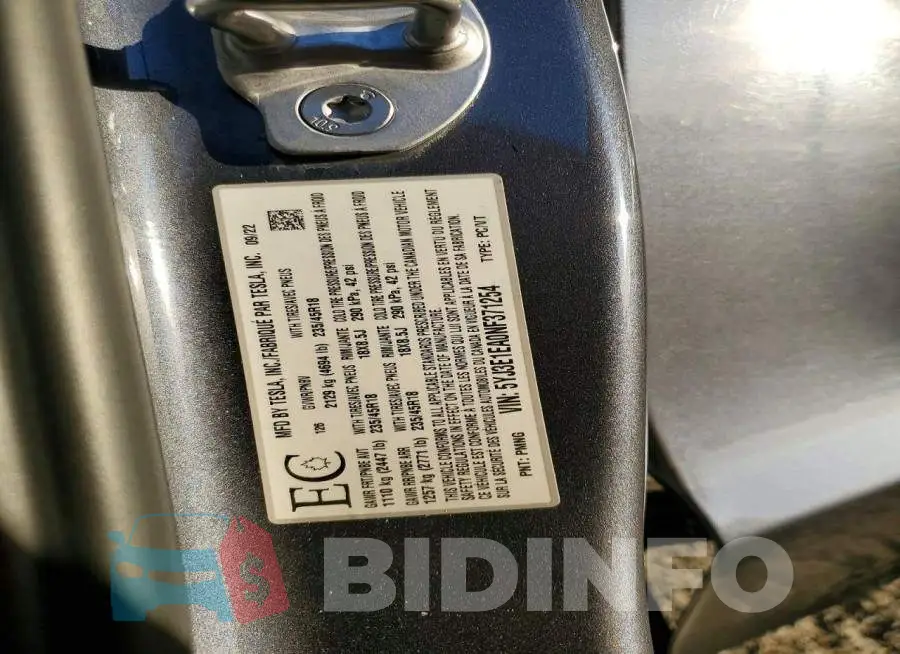 5YJ3E1EA0NF371254 Photo# 13