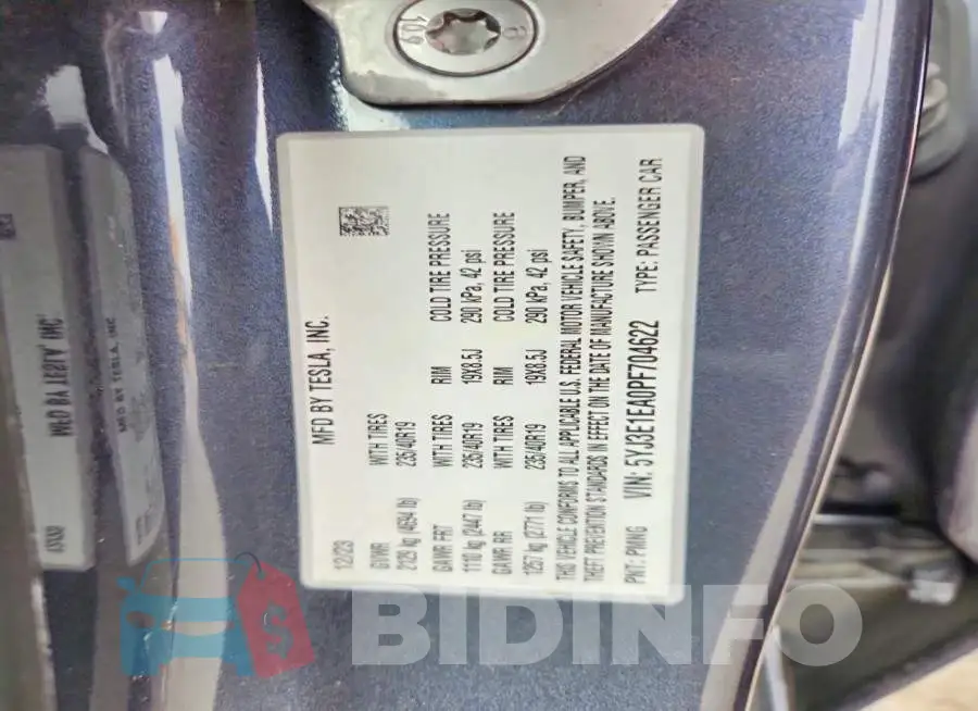 5YJ3E1EA0PF704622 Photo# 13