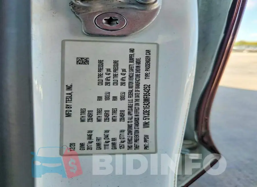5YJ3E1EA3MF854252 Photo# 13