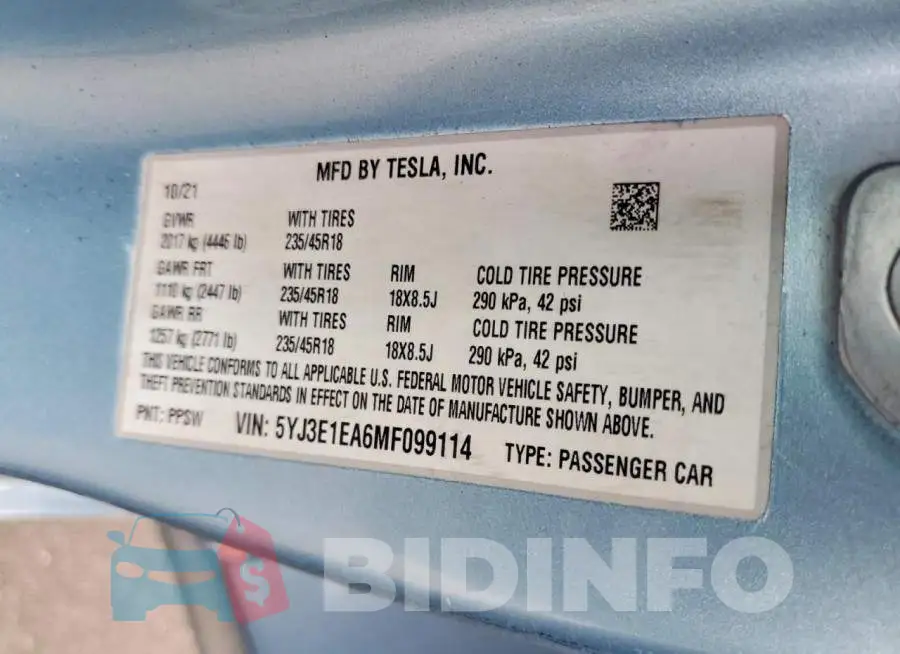 5YJ3E1EA6MF099114 Photo# 12