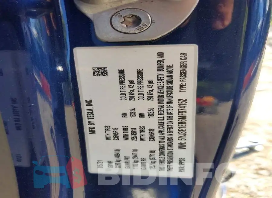 5YJ3E1EB6MF974152 Photo# 12