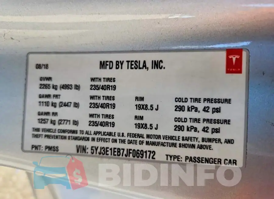 5YJ3E1EB7JF069172 Photo# 12