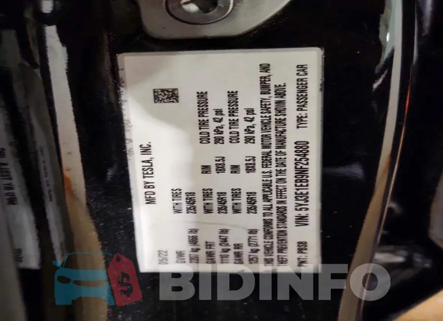 5YJ3E1EB9NF254880 Photo# 12