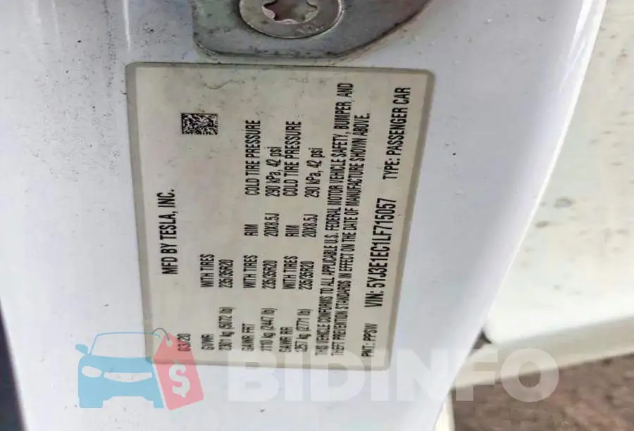 5YJ3E1EC1LF715057 Photo# 10