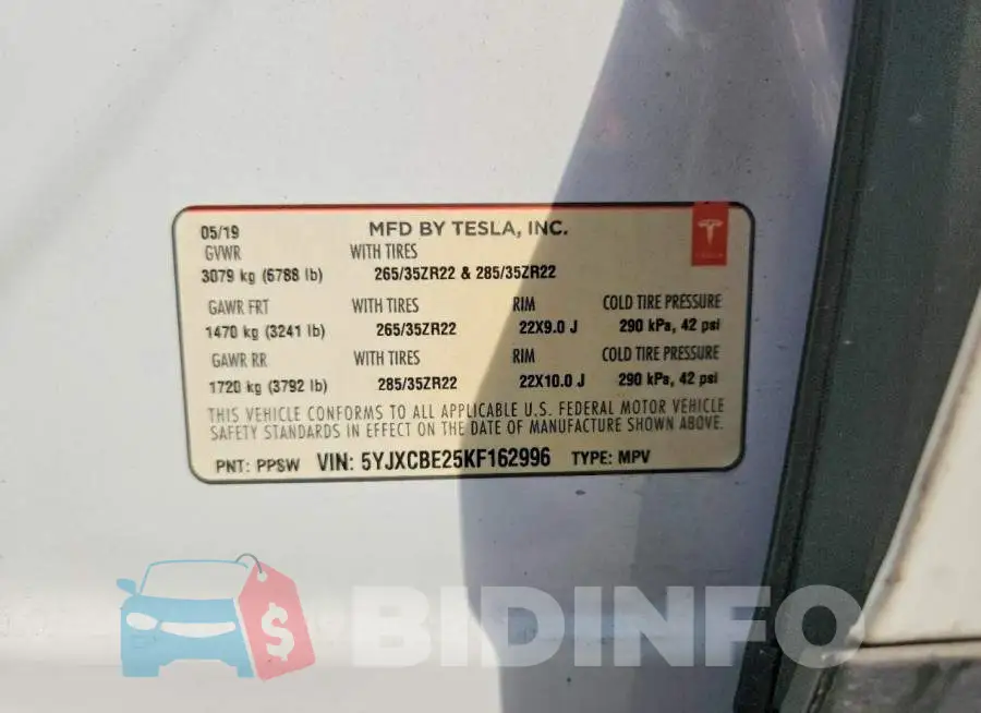 5YJXCBE25KF162996 Photo# 12