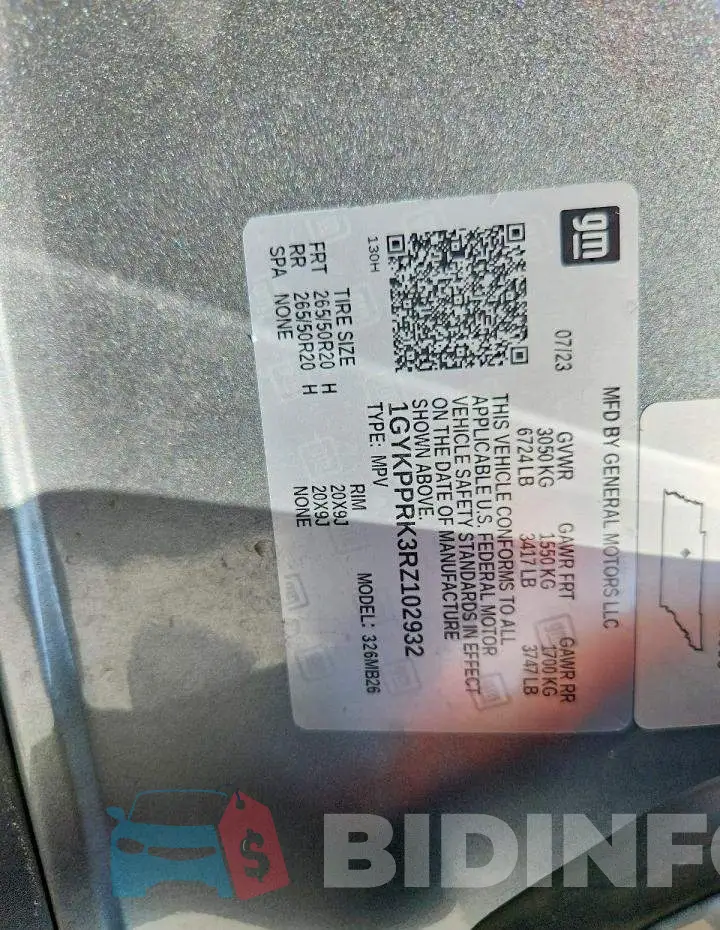 1GYKPPRK3RZ102932 Photo# 14