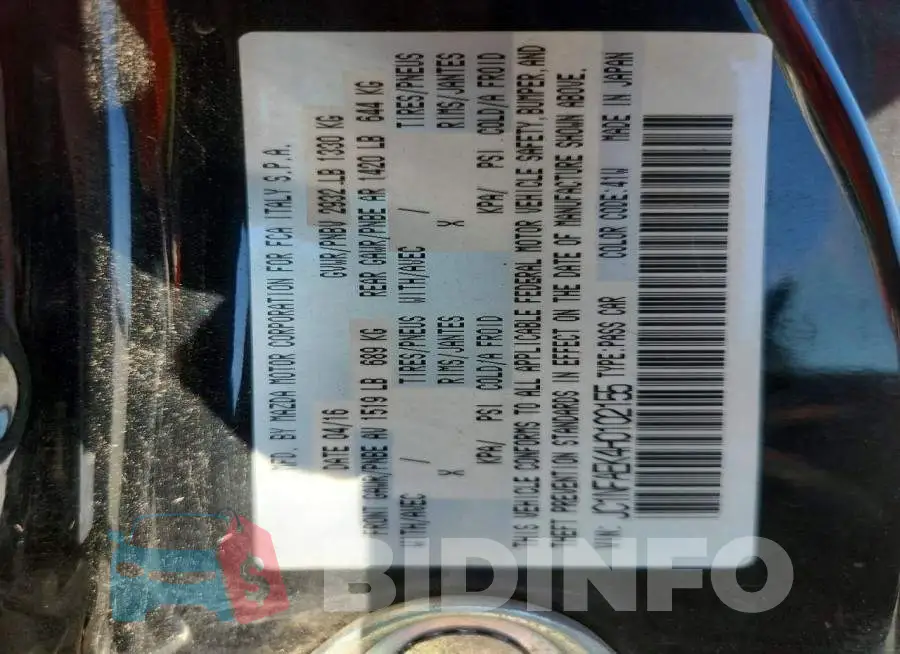 JC1NFAEK4H0102155 Photo# 12