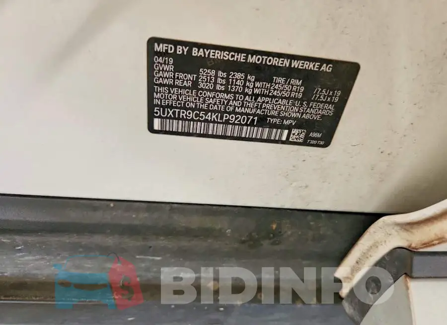 5UXTR9C54KLP92071 Photo# 13