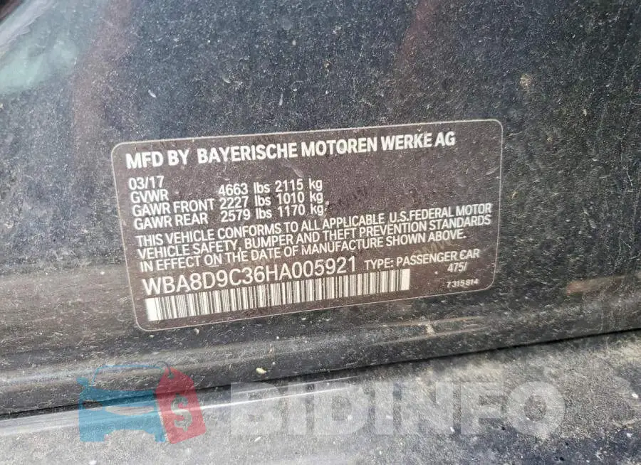 WBA8D9C36HA005921 Photo# 12