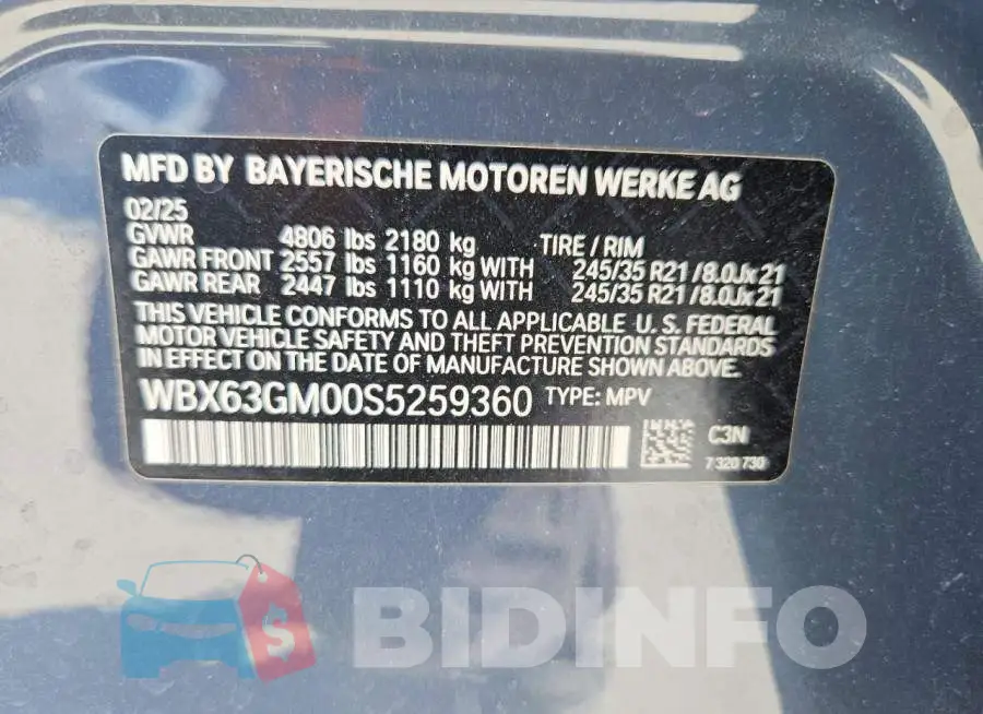 WBX63GM00S5259360 Photo# 14