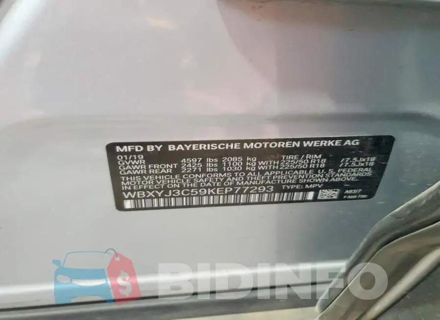 WBXYJ3C59KEP77293 Photo# 13