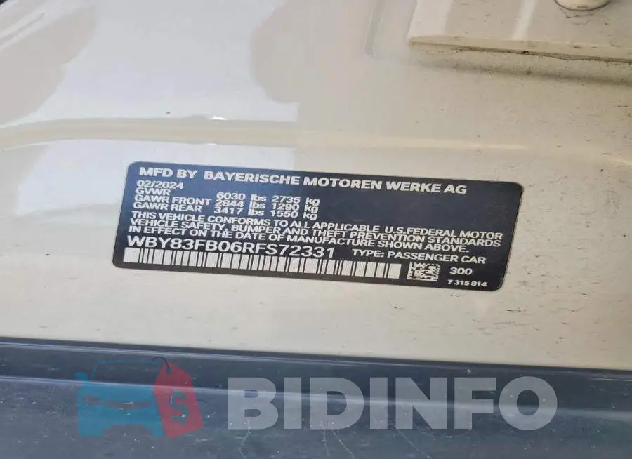 WBY83FB06RFS72331 Photo# 12