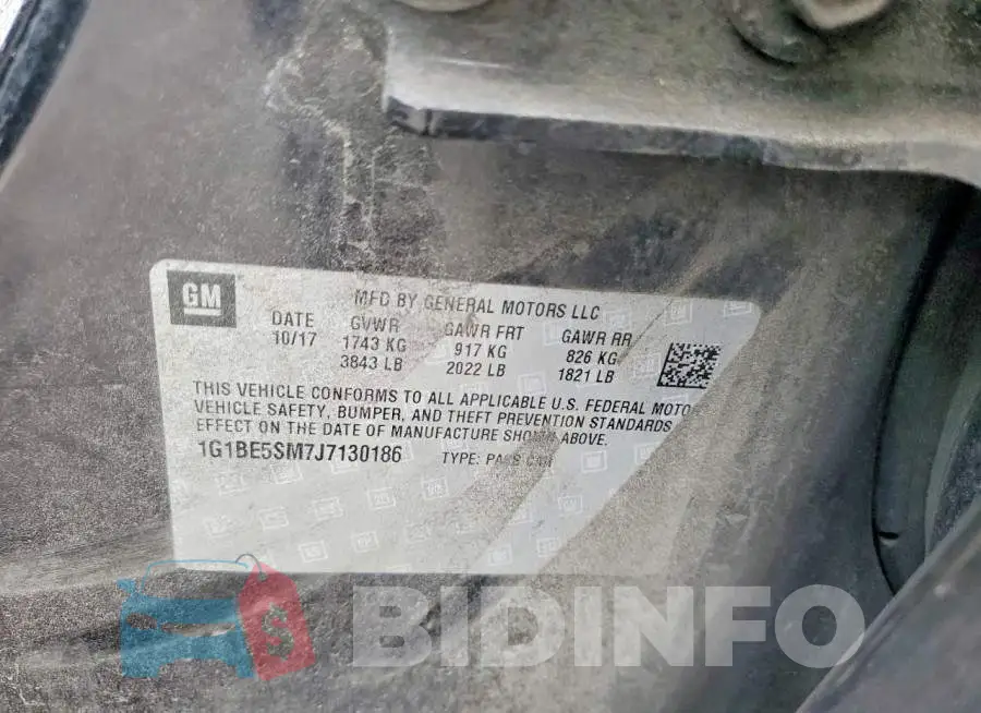 1G1BE5SM7J7130186 Photo# 12