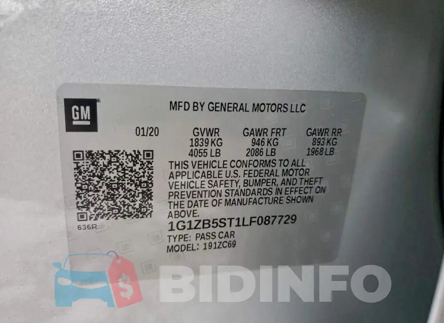 1G1ZB5ST1LF087729 Photo# 12