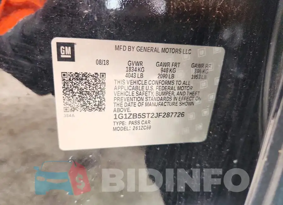 1G1ZB5ST2JF287726 Photo# 12