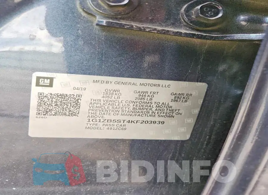 1G1ZB5ST4KF203939 Photo# 12