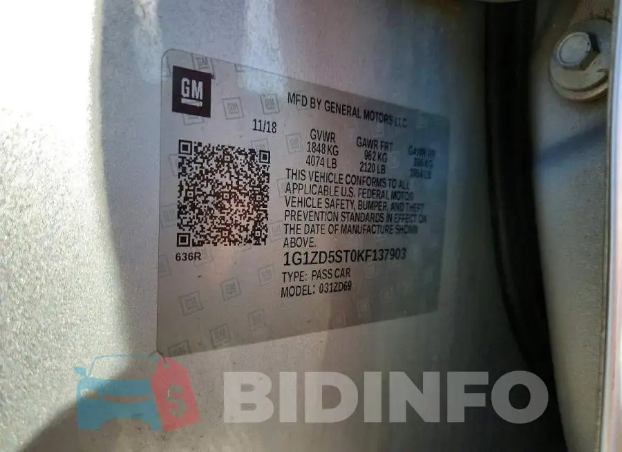 1G1ZD5ST0KF137903 Photo# 12