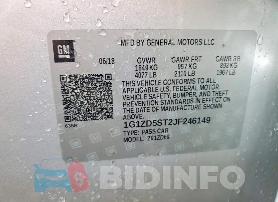 1G1ZD5ST2JF246149 Photo# 12